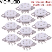 진공관앰프 블루투스앰프 미니 프리 파워 앰프 GZC6-2 튜브 앰프 소켓 증폭기 DIY 구리 세라믹 커넥터 6C6, 02 Tin-Top-10PCS