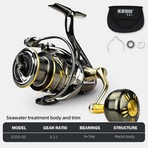 MEREDITH EZGO-스텔라 스타일 바다 부식 방지 처리 스피닝 낚시 릴 최대 25KG 탄소 와셔 드래그 9 + 1BB 바닷물 태클 107613, Stella Gold, 10, 2000의 시리즈 + CHINA
