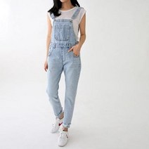 바보사랑 여자 봄 여름 가을 일자 스키니핏 멜빵 청바지.옷자락(무료배송)