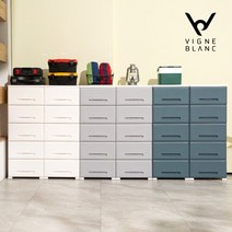 빈블랑 뉴5단서랍장 1+1세트(크림화이트), 크림화이트