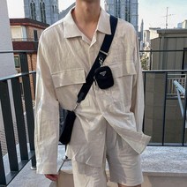 남성셔츠세트 반바지 상하의 투피스 긴팔셔츠 여름 봄 가을 남친룩 캐주얼 코디 패션 레이어드 데이트룩 셔츠 남방 연예인 선물