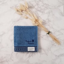 로베르타 프리미엄 친환경 먼지없는 호텔식 수건 훈방죽사 180g 다크블루, 5개