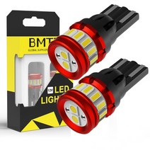 아주 밝은 자동차 후진 주차 독서등 BMTxms T10 W5W LED Canbus 사이드 방향 지시등 내부 램프 자동 전구 오류 없음 2 개, 01 빨간