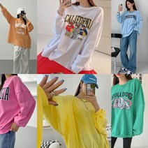 주스클럽 무지맨투맨 레터링맨투맨 큰사이즈 학생맨투맨