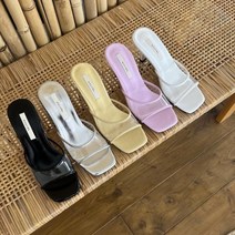 [이쁜] PVC 투명 뮬 슬리퍼 샌들
