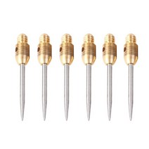 다트 6pcs 2ba 스레드 다트 스틸 팁 금속 다트 샤프트 전문 교체 다트 액세서리, [02] Gold