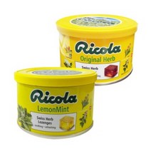 RICOLA 리콜라 오리지널 허브   레몬 민트 2통 1세트 졸음 방지 캔디 사탕
