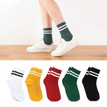 코욜하우키 [ 당일 출고 ] 여성 여자 발목양말 패션 중목 레깅스 골지 긴 양말 교복 학생양말
