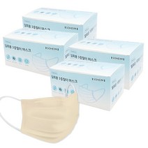 소하임 국산 개별포장 일회용 마스크 대형 아이보리 30매입, 4개