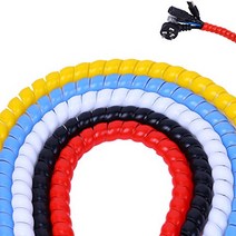 WINGOFFLY 5pcs x 6.5Ft 8mm Cable Management PP Hose Protector Sleeve Spiral Wire Wrap Tube Cable Org, 1