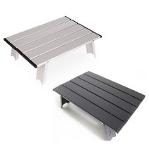 헬로우캠핑 백패킹 경량 롤테이블 접이식 폴딩 캠핑 사이드 솔로테이블, 백패킹 경량 롤테이블(실버)