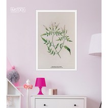 아이엠스톡 인테리어 액자 Strawberry Tree 딸기 나무 화환 019 캔버스액자, 블랙원목