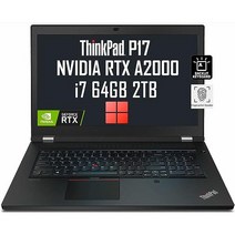 Lenovo ThinkPad P17 Gen 2 17.3인치 FHD(Intel 8코어 i7-11800H 64GB RAM 2TB PCIe SSD NVIDIA RTX A2000 4