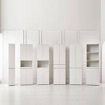 더퀸 키큰 주방 렌지대 선반장 틈새장 정리장 오픈장 서랍장 다용도 수납장, 크림화이트, 서랍중간오픈형