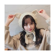 갓샵 [갓샵 5color 고양이 니트귀도리] 여자 귀돌이 뜨개귀마개