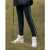 22FW [단독특가][H-PLAY]블랙 밍크 기모 레귤러핏 팬츠 HWPA2D751BK