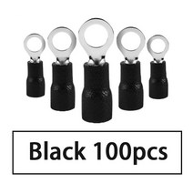 100pcs SV 압착 단자 스페이드 포크 커넥터 와이어 구리 절연 코드 끝 터미널 SV1, 04 Black_05 RV3.5-5(100PCS)