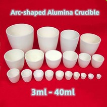 알루미나 도가니 99% 순수 Al2O3 아크 모양의 일반형 (커런덤) 세라믹 제련 도가니 3ml 5ml 15ml 20ml 30ml 40ml150113, 30ml 45x39mm 1pc