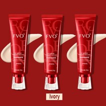 FVO-코스메틱 CC 크림 풀 커버 페이스베이스 컨실러 FV 리퀴드 파운데이션 메이크업 미백 스킨 방수 지속 Bperfect, [08] 3pcs Ivory