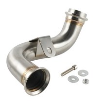 for husqvarna norden 901 2022 오토바이 배기 미드 파이프 배기 링크 파이프 배기 촉매 파이프 삭제, 은, 1. 색깔: 은