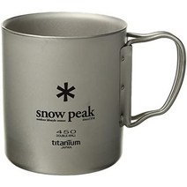 일본 수입 캠핑 용품 스노우 피크 (snow peak) 티타늄 더블 머그잔, 450ml, 단품