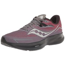 Saucony 남성용 라이드 15 러닝화 블랙/화이트.
