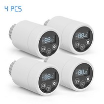 온도센서 스마트홈 iot Aubess 스마트 홈 지그비 라디에이터 밸브 APP 제어 서모 스탯 + 게이트웨이 키트, 04 4pcs