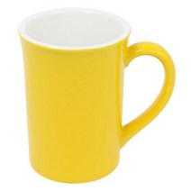 킴스아트 컬러 롱머그잔 450ml (옐로우) 카페 도자기