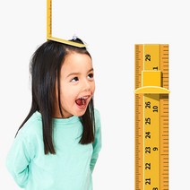 모두달라 실용적인 온가족 어린이 키재기자 키측정기, 210cm, 노랑