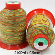 무지개사 레인보우미싱실 재봉실 재봉사100373, 컬러풀 실 210 D/6구