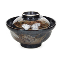 아이카 돈부리 텐동 그릇 + 뚜껑 세트, 흙, 5세트