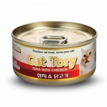 캣토리 고양이 캔 참치닭고기 80g