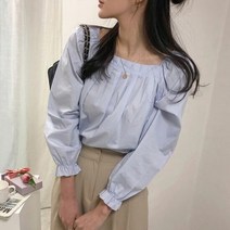 [2color] 핀턱 스퀘어넥 봄 블라우스_체리체리