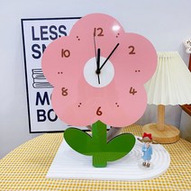심플 크리에이티브 무음 벽시계 ins, 핑크색01