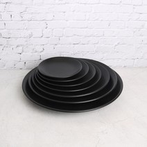 CRAART 블랙 호텔웨어 한식 접시 7size, 10인치