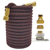 고압호스 고압 정원 물 호스 확장 가능한 이중 금속 커넥터 Pvc 릴 매직 워터 파이프 농장 관개 세차, [04] 100ft, [15] Rainbow hose