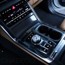 CHADECO 4세대 카니발 KA4 차량전용 카본 보호필름 시트지 랩핑 커버 스티커 차량용품, A_기어패널-실버카본