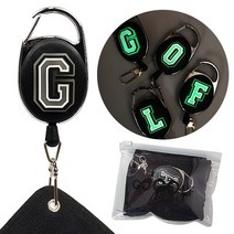 나만의 야광 이니셜 릴골프수건 스포츠타올 지퍼백포장, G, 1개