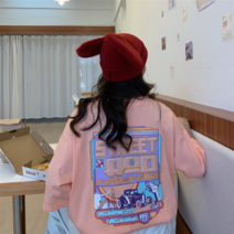여성 여름 반팔티셔츠 (빈티지카)