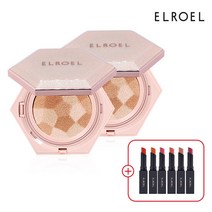 엘로엘 NEW 블렌딩 콤팩트 쿠션(기본) 1+1+벨벳립 증정, 21호, 21호
