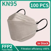 물고기 마스크 KN 마스카라 F 성인 orandi FF a k 레이어 FF 승인 얼굴 FF 호흡기 입 커버 a que, 03 100PCS Khaki Gray