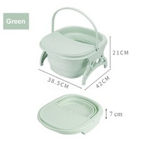 반신욕기 욕조 접이식 족욕 휴대용 발 담금질 양동이 일반 거품 마사지 양동이 사우나, 녹색 욕조