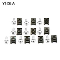 너트 볼트 10 pcs cnc 오토바이 알루미늄 6mm 페어링 볼트 첨탑 스피드 패스너 클립 스크류 스프링 너트 kt, 05 Silver