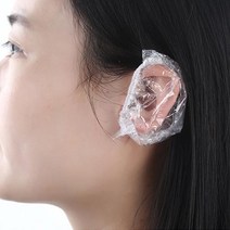 일회용 귀 커버 100p 염색귀덮개 이어캡 비닐이어캡 귀덮개 비닐귀덮개, 단일 수량