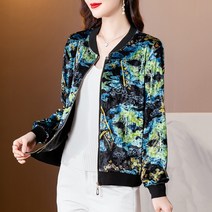 숏 자켓 가디건 골드 벨벳 야구 유니폼 여성용 숏 재킷 캐주얼 가디건 재킷 긴팔 어머니의 탑 트렌디