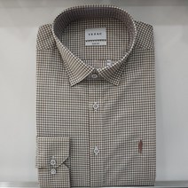 예작 예작 21F/W 브라운 멜란 체크 슬림핏 긴팔셔츠 YJ1FBS933BR