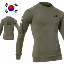 기타 기모맨투맨 군용 ROKA 로카 티셔츠 국방색 카키, 95