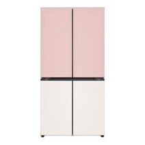 LG전자 오브제컬렉션 상냉장하냉동 냉장고 방문설치, 미스트 핑크 + 미스트 베이지, M871GPB043
