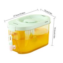 식혜디스펜서 음료수 디스펜서 냉각 3.5L 수도꼭지 대용량 과일 주전자 음료 디스펜서 레모네이드 주스 병, 02 4L Drinkware