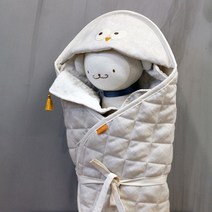 슈톨렌 린넨 오가닉 부엉이 신생아 아기 겉싸개 겸 양면패드 봄 여름 용